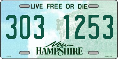 NH license plate 3031253