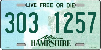 NH license plate 3031257