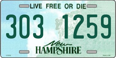 NH license plate 3031259