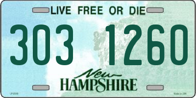 NH license plate 3031260