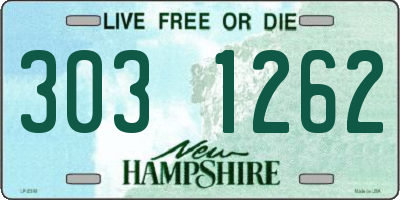 NH license plate 3031262
