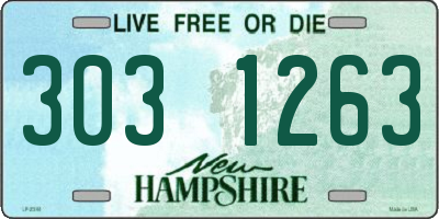 NH license plate 3031263