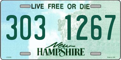 NH license plate 3031267
