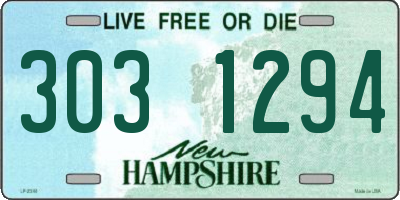 NH license plate 3031294