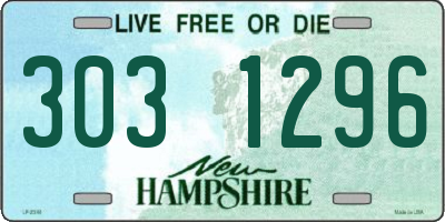 NH license plate 3031296