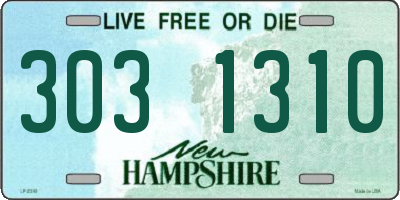 NH license plate 3031310