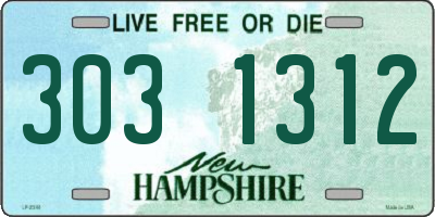 NH license plate 3031312