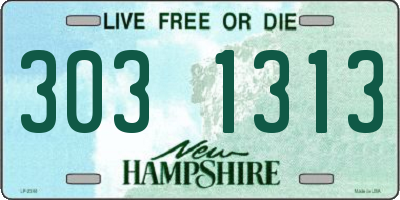 NH license plate 3031313