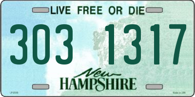 NH license plate 3031317