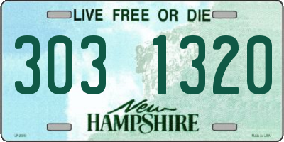 NH license plate 3031320