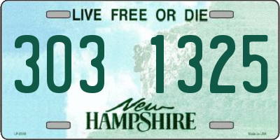 NH license plate 3031325
