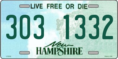 NH license plate 3031332