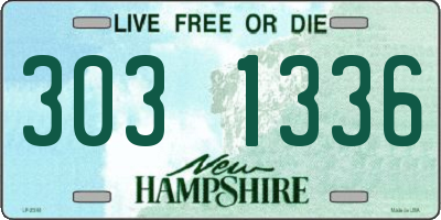 NH license plate 3031336