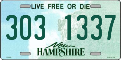 NH license plate 3031337