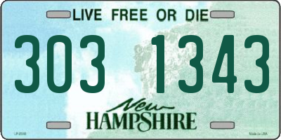 NH license plate 3031343