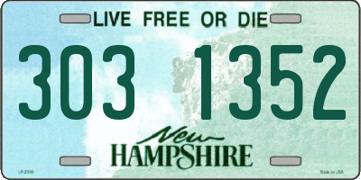 NH license plate 3031352
