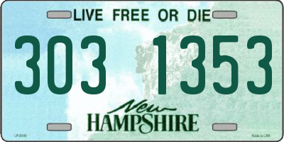 NH license plate 3031353