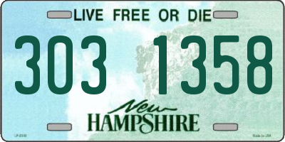 NH license plate 3031358