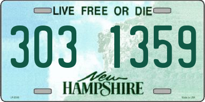 NH license plate 3031359