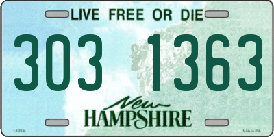 NH license plate 3031363
