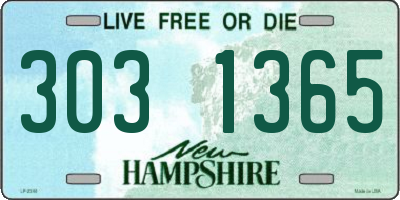 NH license plate 3031365