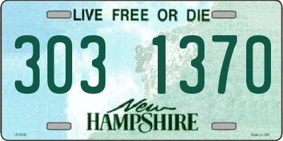 NH license plate 3031370