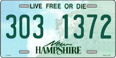 NH license plate 3031372