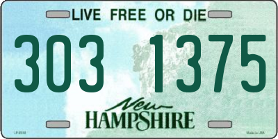 NH license plate 3031375