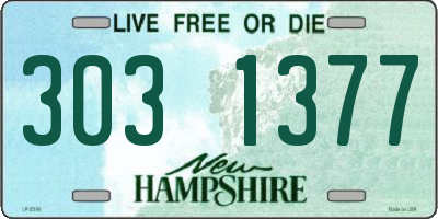NH license plate 3031377