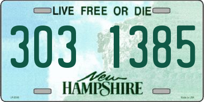 NH license plate 3031385
