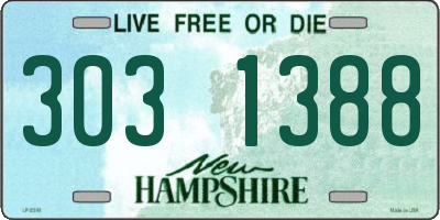 NH license plate 3031388