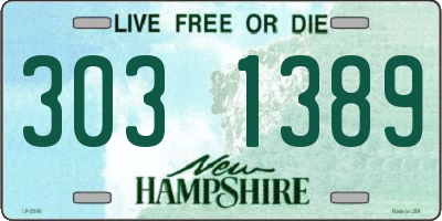 NH license plate 3031389