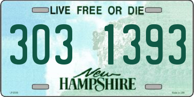 NH license plate 3031393