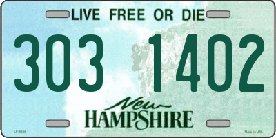 NH license plate 3031402