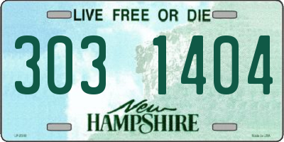NH license plate 3031404