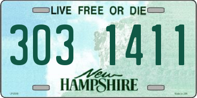 NH license plate 3031411