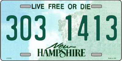 NH license plate 3031413