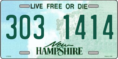 NH license plate 3031414