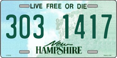 NH license plate 3031417