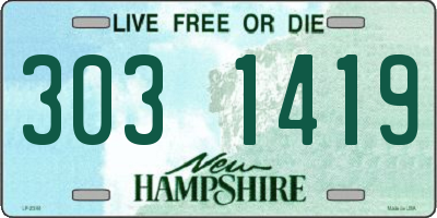 NH license plate 3031419