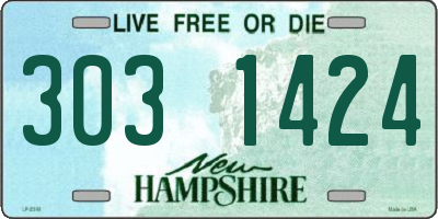 NH license plate 3031424