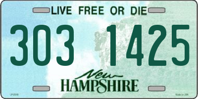 NH license plate 3031425