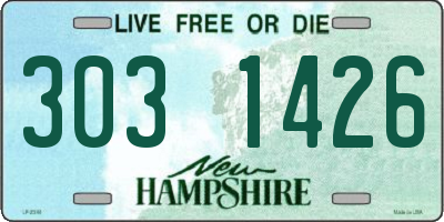 NH license plate 3031426