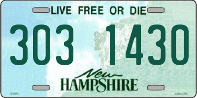 NH license plate 3031430