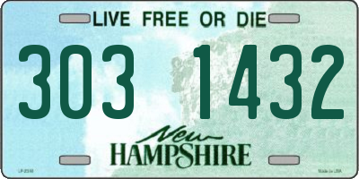 NH license plate 3031432