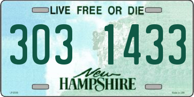 NH license plate 3031433