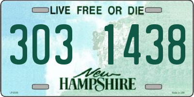 NH license plate 3031438