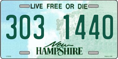 NH license plate 3031440