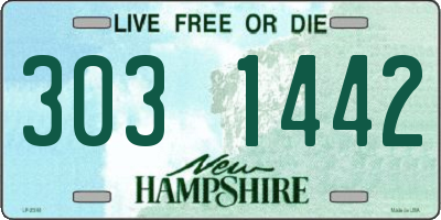 NH license plate 3031442