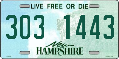 NH license plate 3031443